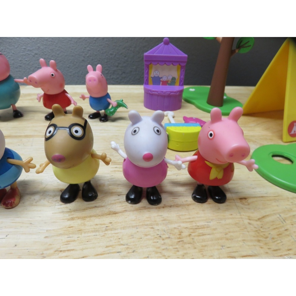 Peppa Pig Lot of 12 Figure Mixed George Mama Papa + Others 17 Total Pieces - Picture 4 of 14